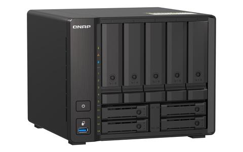 QNAP TS-H973AX NAS Tower Ryzen Embedded V1500B 8 GB DDR4 0 TB QuTS hero Black