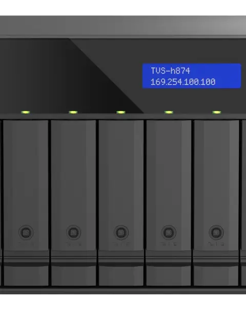 QNAP TVS-h874X NAS Tower Intel® Core™ i9 64 GB DDR4 0 TB QuTS hero Black