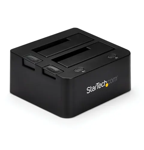 StarTech.com Dual-Bay USB 3.0 to SATA and IDE Hard Drive Docking Station, USB Hard Drive Dock, External 2.5/3.5" SATA I/II/III and IDE (40 pin) SSD/HDD Docking Station, Hot-Swap Hard Drive Bays, Top-Loading