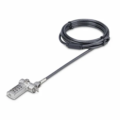 StarTech.com 25-Pack Universal Laptop Lock 6.6ft (2m), Serialized Security Cable for Notebook, Compatible With Noble Wedge®/Nano/K-Slot, Keyless Combination Cable - TAA