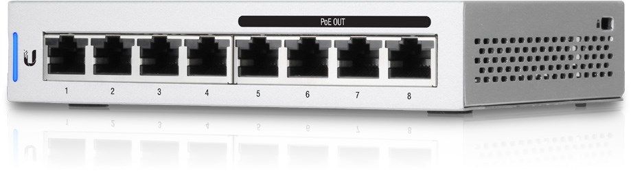 Ubiquiti UniFi US-8-60W Managed L2 Gigabit Ethernet (10/100/1000) Power over Ethernet (PoE) Grey