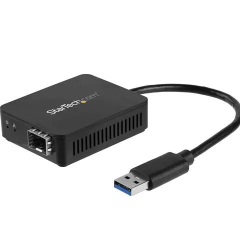 StarTech.com USB 3.0 to Fiber Optic Converter - Compact USB to Open SFP Adapter - USB to Gigabit Network Adapter - USB 3.0 Fiber Adapter Multi Mode(MMF)/Single Mode Fiber(SMF) Compatible