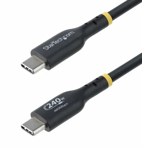 StarTech.com 4m USB-C Charging Cable, USB-IF Certified USB C Cable, 240W PD EPR, USB 2.0 Type-C Laptop Charger Cord, USB-C Data Transfer Cable, TPE Jacket, M/M