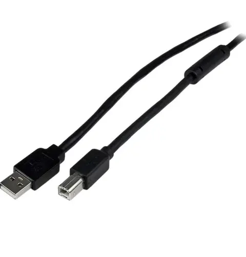 StarTech.com 65ft (20m) Active USB 2.0 A to B Cable, Long USB Cable, USB Printer Cable, 1x USB A (M), 1x USB B (M), Black