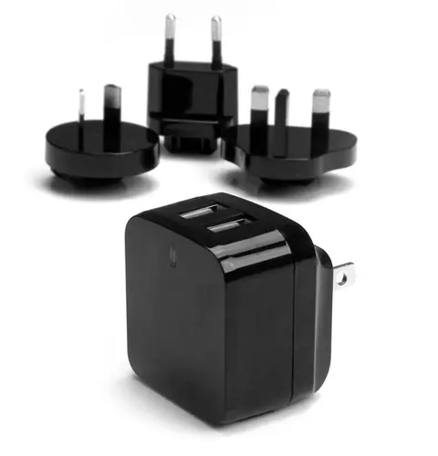 StarTech.com Dual-port USB wall charger - international travel - 17W/3.4A - black
