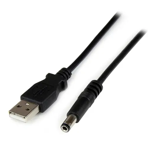 StarTech.com USB to 5.5mm Power Cable - Type N Barrel - 1m