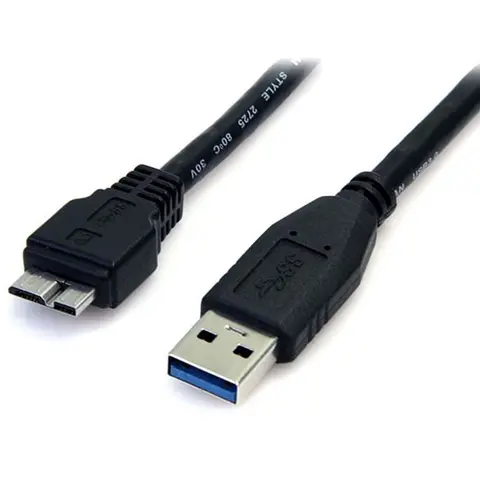 StarTech.com 0.5m (1.5ft) Black SuperSpeed USB 3.0 Cable A to Micro B - M/M