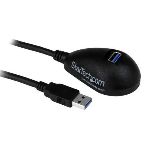 StarTech.com 5 ft Black Desktop SuperSpeed USB 3.0 Extension Cable - A to A M/F