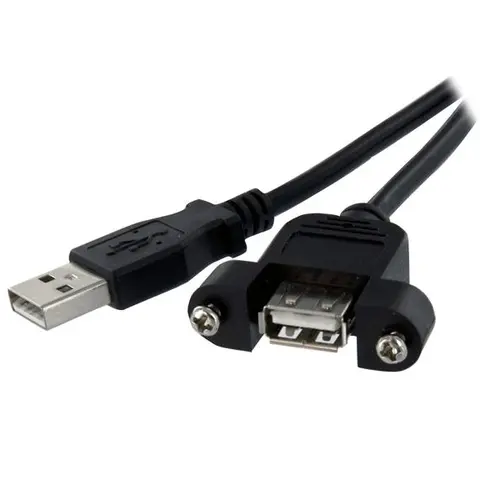 StarTech.com 2 ft Panel Mount USB Cable A to A - F/M