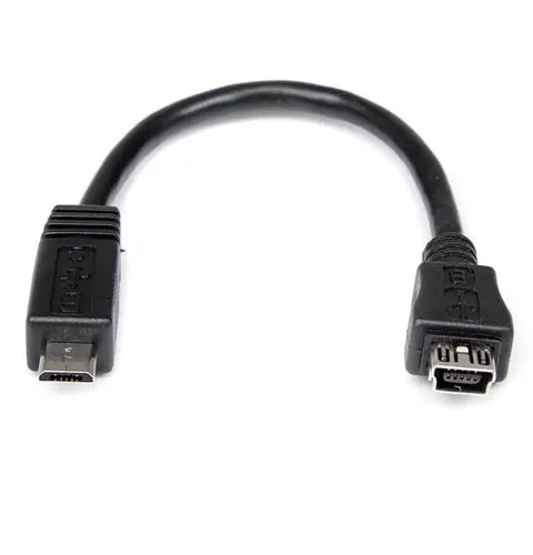 StarTech.com 6in Micro USB to Mini USB Adapter Cable M/F