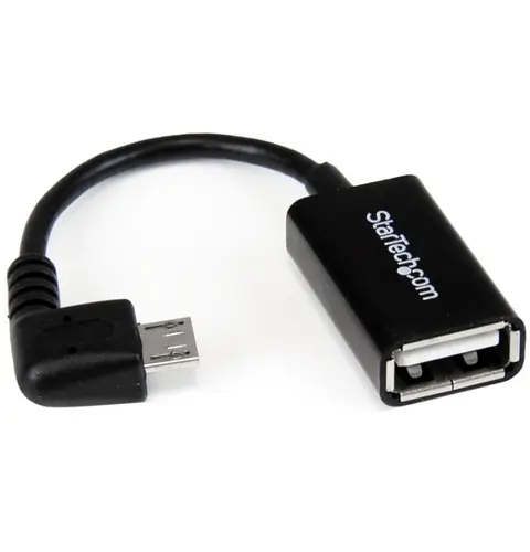 StarTech.com 5in Right Angle Micro USB to USB OTG Host Adapter M/F