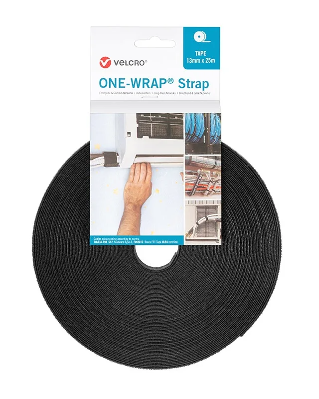 VELCRO One Wrap Band 13 Mm Breit, Schwarz, 25 M