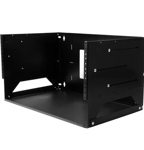 StarTech.com Wall-Mount Server Rack with Built-in Shelf - Solid Steel - 4U
