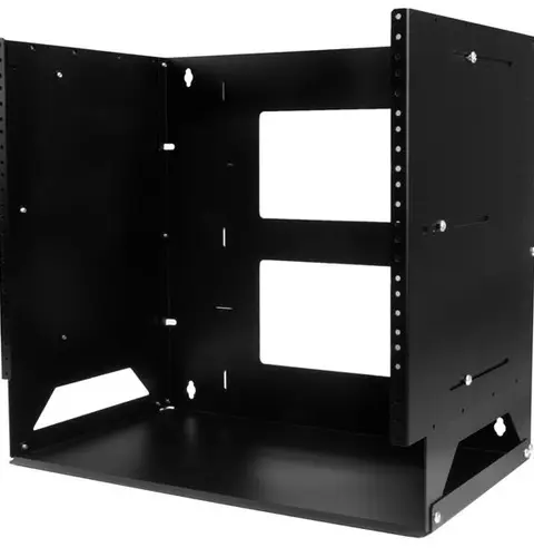 StarTech.com Wall-Mount Server Rack with Built-in Shelf - Solid Steel - 8U