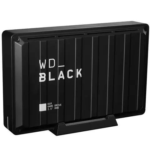 Western Digital D10 external hard drive 8 TB 7200 RPM 3.2 Gen 2 (3.1 Gen 2) Black, White