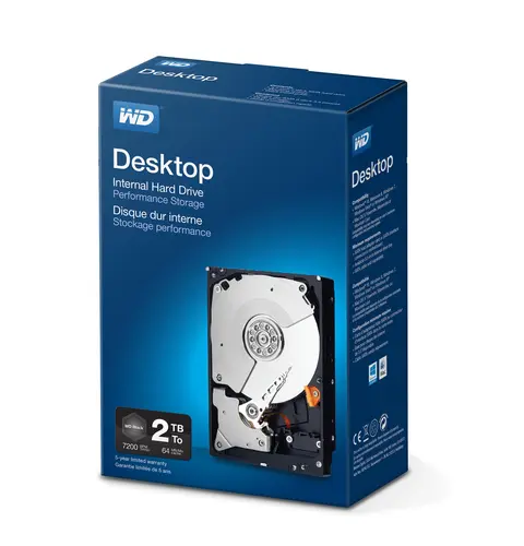Western Digital Desktop Performance internal hard drive 2 TB 7200 RPM 64 MB 3.5" Serial ATA III