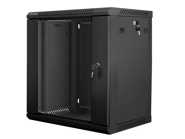 Lanberg WF01-6412-10B rack cabinet 12U Wall mounted rack Black