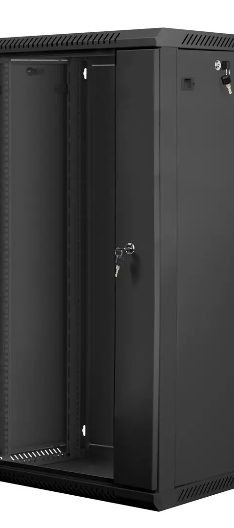 Lanberg WF01-6422-10B rack cabinet 22U Wall mounted rack Black