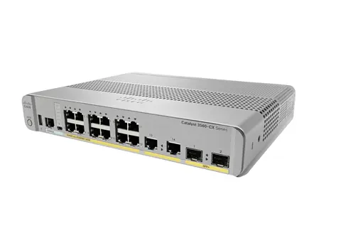 Cisco Catalyst 3560CX-12PD-S Network Switch, 12 Gigabit Ethernet Ports, 12 PoE+ Outputs, 240W PoE Budget, two 10 G SFP+ and two 1 G Copper Uplinks, Enhanced Limited Lifetime Warranty (WS-C3560CX-12PD-S)