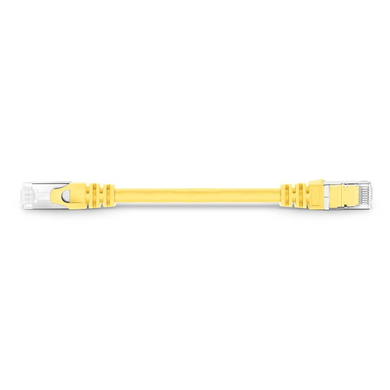 CAT6A 26AWG SFTP CM PATCH CORD, SNAGLESS RJ45, YELLOW, 6IN (0.15M)