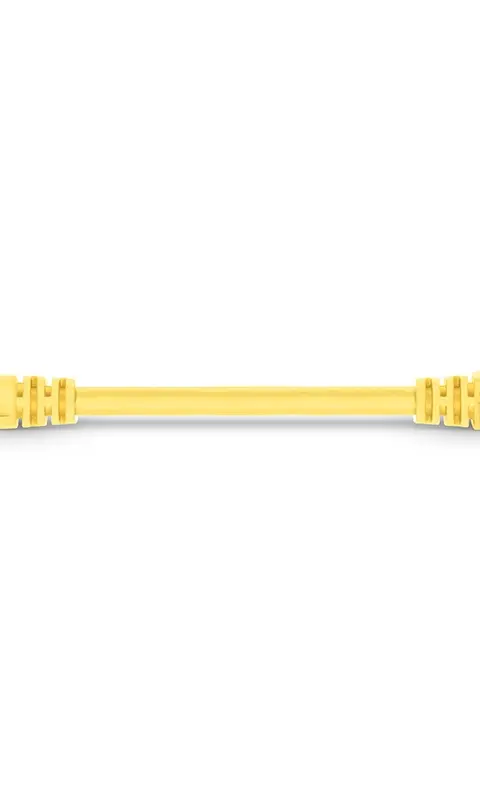 CAT6A 26AWG SFTP CM PATCH CORD, SNAGLESS RJ45, YELLOW, 6IN (0.15M)