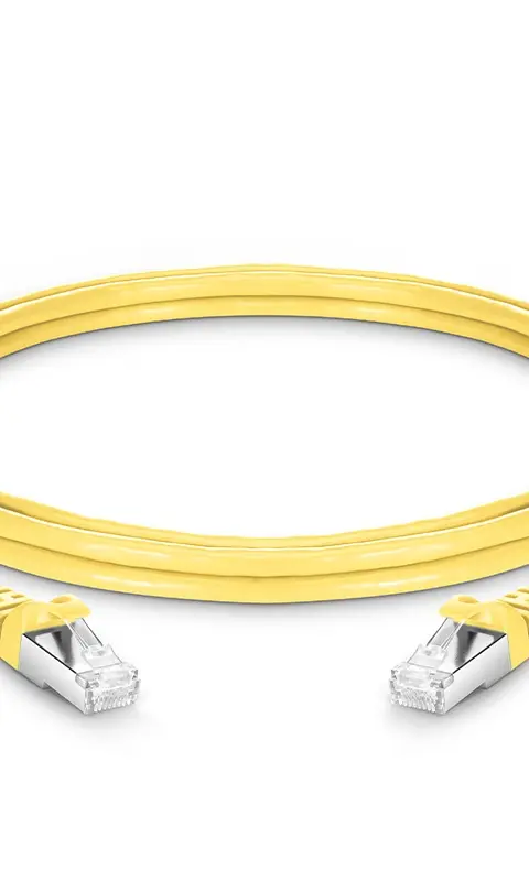 7FT (2.1M) CAT6A SNAGLESS SHIELDED (SFTP) PVC CM ETHERNET NETWORK PATCH CABLE, YELLOW
