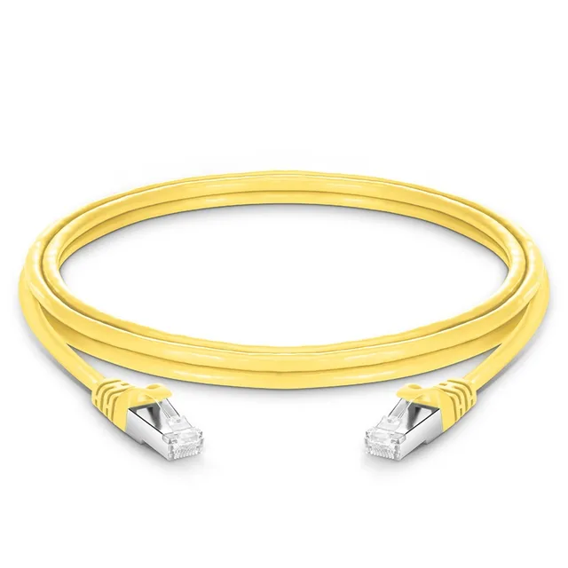 7FT (2.1M) CAT6A SNAGLESS SHIELDED (SFTP) PVC CM ETHERNET NETWORK PATCH CABLE, YELLOW