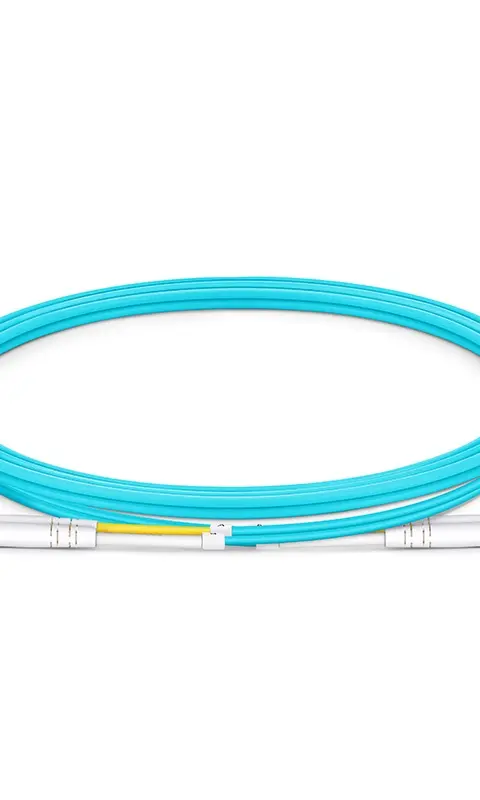 M (3FT) LC UPC TO LC UPC DUPLEX OM4 MULTIMODE PVC (OFNR) 2.0MM FIBER OPTIC PATCH CABLE 1