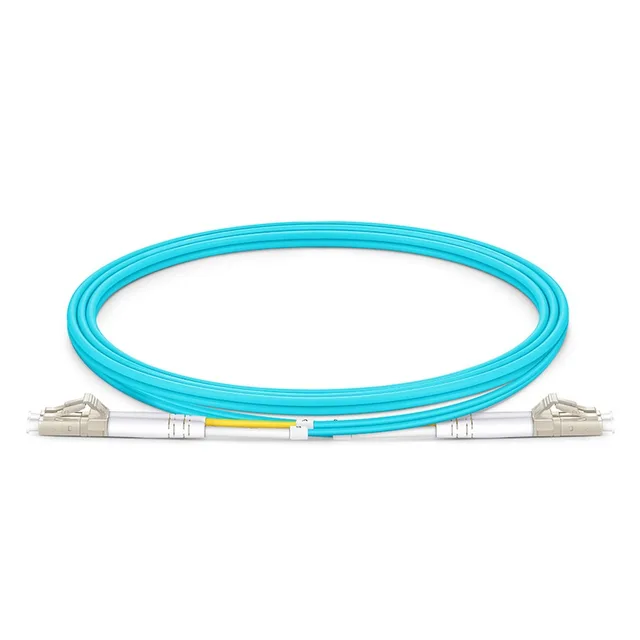 M (3FT) LC UPC TO LC UPC DUPLEX OM4 MULTIMODE PVC (OFNR) 2.0MM FIBER OPTIC PATCH CABLE 1