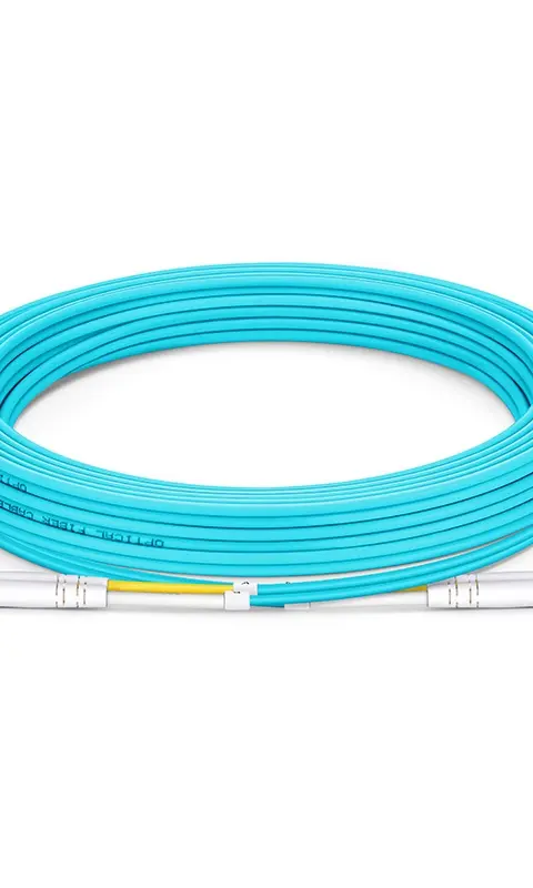 5M (16FT) LC UPC TO LC UPC DUPLEX OM3 MULTIMODE PVC (OFNR) 2.0MM FIBER OPTIC PATCH CABLE