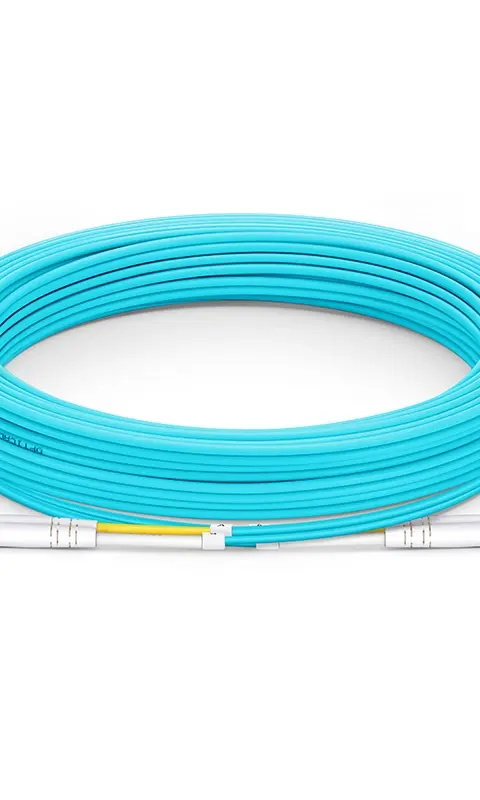 M (33FT) LC UPC TO LC UPC DUPLEX OM3 MULTIMODE PVC (OFNR) 2.0MM FIBER OPTIC PATCH CABLE 10