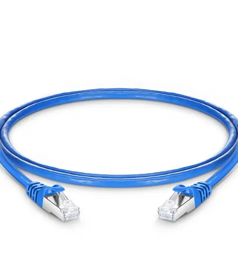 FS CAT7 Ethernet Patch Cable, Blue, 0.9m