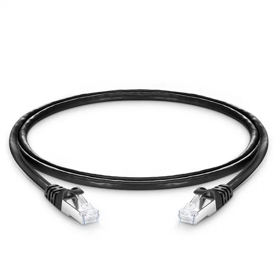 CAT6A 26AWG SFTP CM PATCH CORD, SNAGLESS RJ45 BLACK 4FT 1.2M
