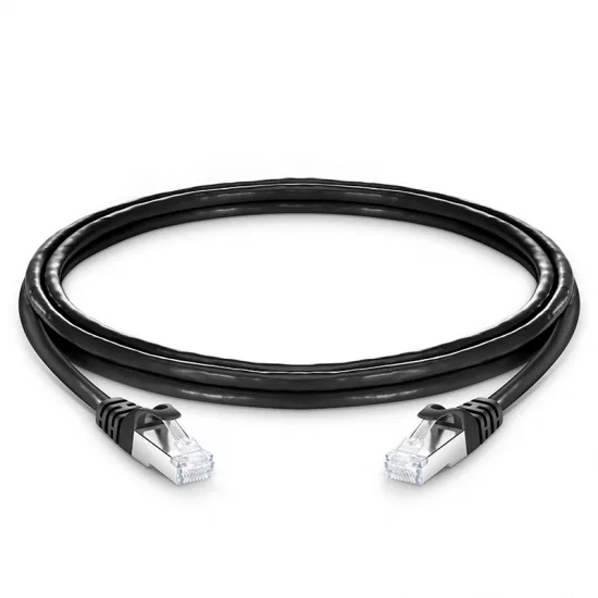 FS CAT6A SFTP Snagless Patch Cord - 7ft Black