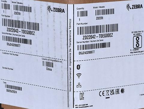 Zebra 3200 Wax/Resin thermal ribbon 450 m Black