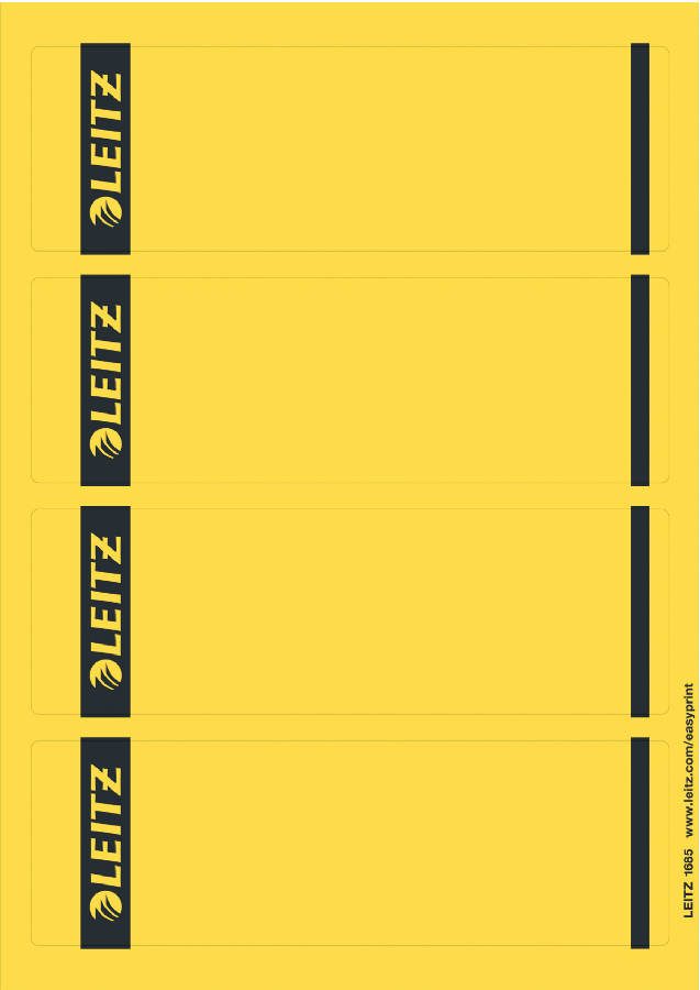 LEITZ 1685 Ordneretiketten FüR 8 Cm RüCkenbreite 61,5 X 192,0 Mm