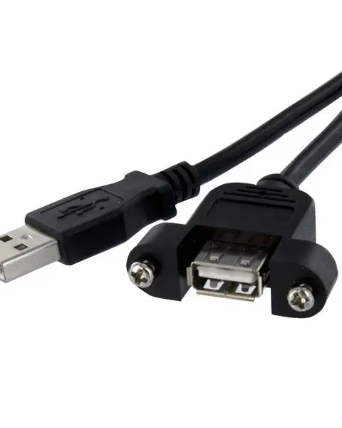 StarTech.com 1 ft Panel Mount USB Cable A to A - F/M