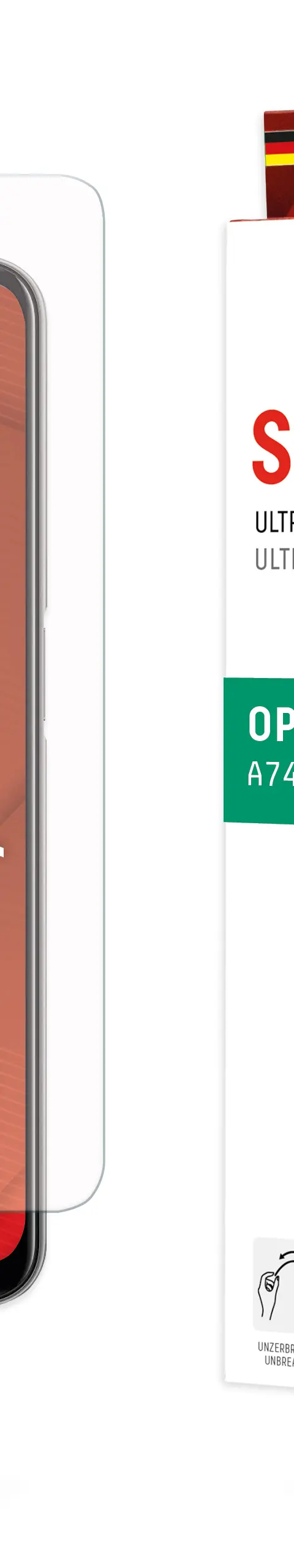 Displex Smart Glass (9H) for Oppo A74 4G/A94 4G, Mounting Sticker, unbreakable
