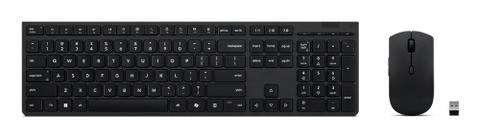 Lenovo 4X31R64318 keyboard Mouse included Office RF Wireless + Bluetooth QWERTY Belgian, English Grey