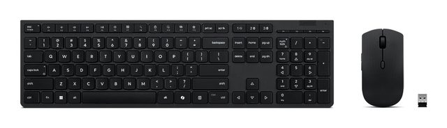 Lenovo 4X31R64318 keyboard Mouse included Office RF Wireless + Bluetooth QWERTY Belgian, English Grey