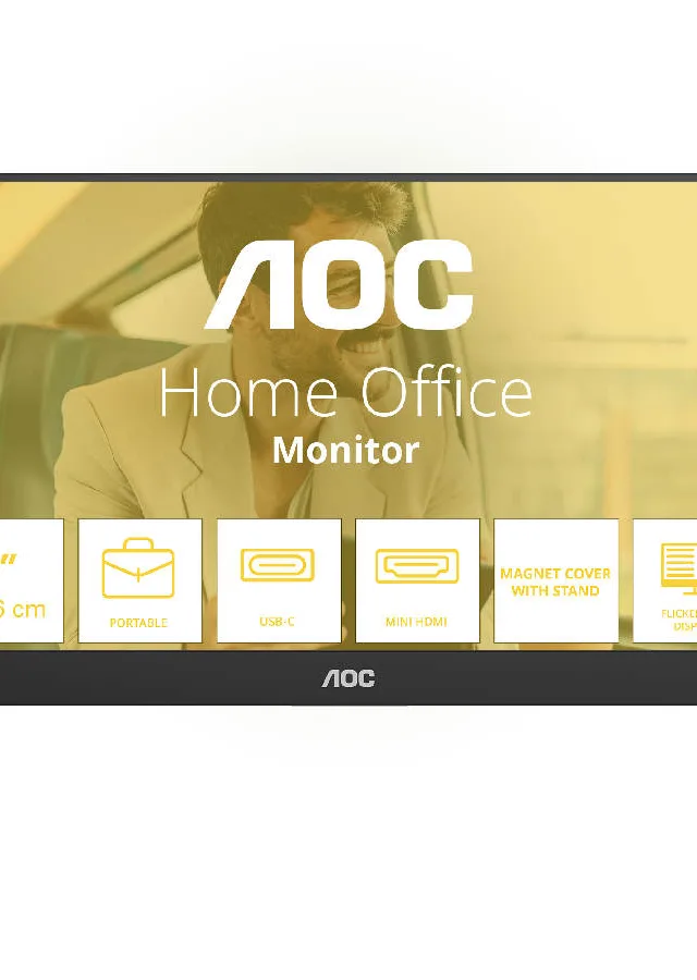 AOC 16T20E2 portable TV/monitor Portable monitor Black 39.6 cm (15.6") LED 1920 x 1080 pixels