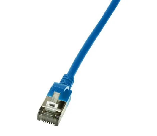 LogiLink Slim U/FTP networking cable Blue 0.3 m Cat6a U/FTP (STP)