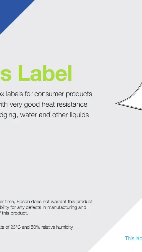 Epson High Gloss Label, Die-Cut Roll, 76mm x 127mm, 960 Labels