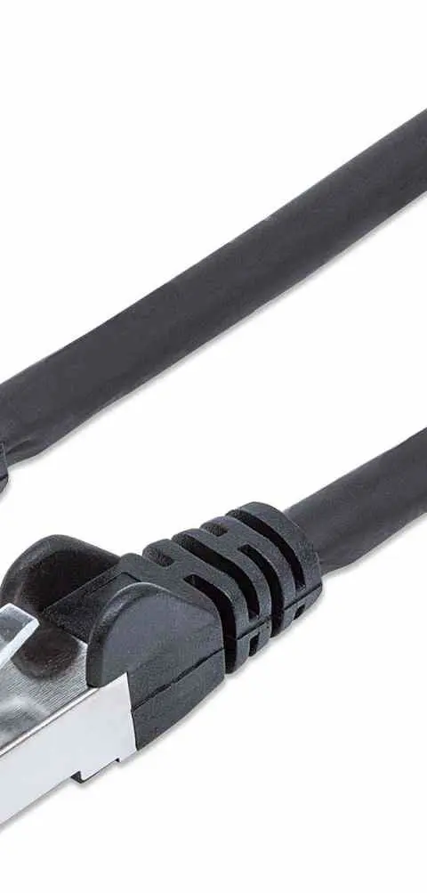 Intellinet Network Patch Cable, Cat7 Cable/Cat6A Plugs, 1m, Black, Copper, S/FTP, LSOH / LSZH, PVC, RJ45, Gold Plated Contacts, Snagless, Booted, Lifetime Warranty