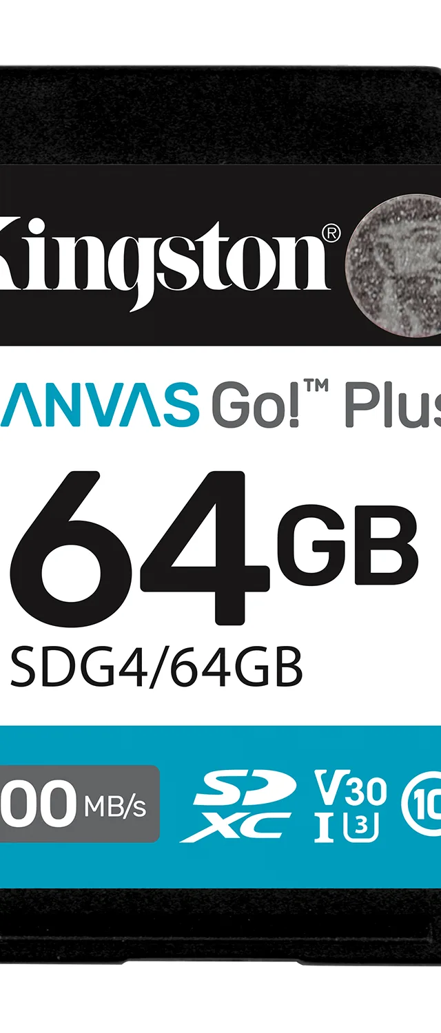 Kingston Technology Canvas Go! Plus 64GB SDXC Canvas Go Plus Gen4 200MB/s C10 UHS-I U3 V30
