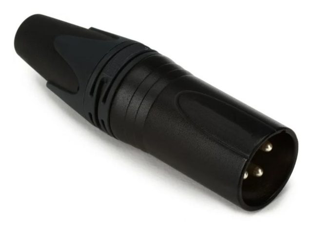 Equip 3-Pole male cable connector, Black