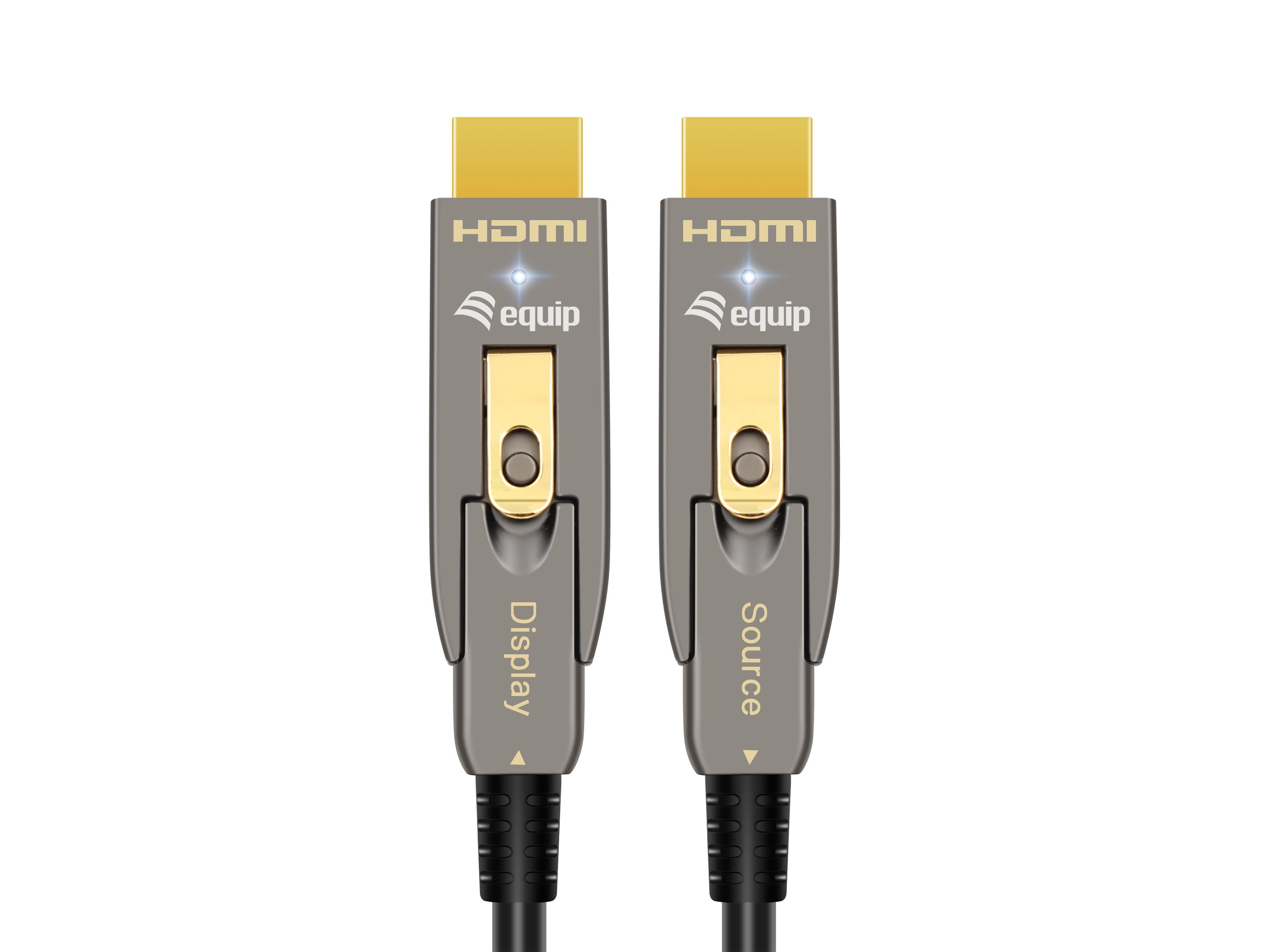 Equip HDMI 2.0 Detachable Type D + A Active Optical Cable, 15m, 4K/60Hz
