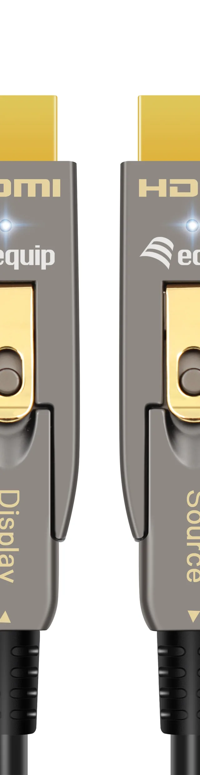 Equip HDMI 2.0 Detachable Type D + A Active Optical Cable, 15m, 4K/60Hz