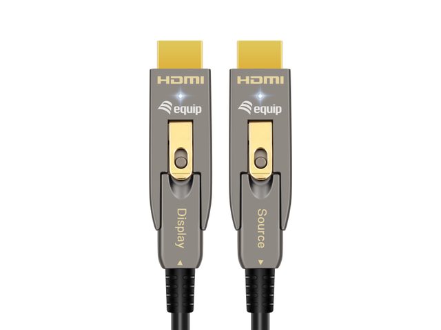 Equip HDMI 2.0 Detachable Type D + A Active Optical Cable, 15m, 4K/60Hz