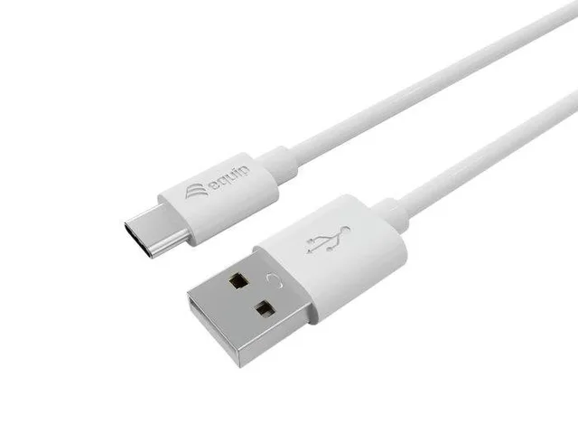 Equip USB 2.0 Cable, USB-A Male to USB-C Male, 0.5m White